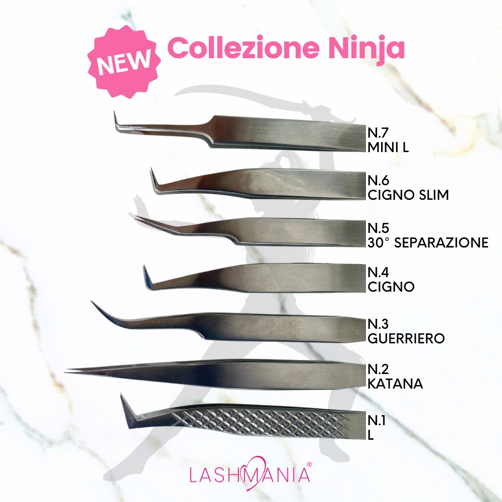 Pinzette Per Extension Ciglia 90° BritishGlamm - Punta In Fibra Professionale - Rosa