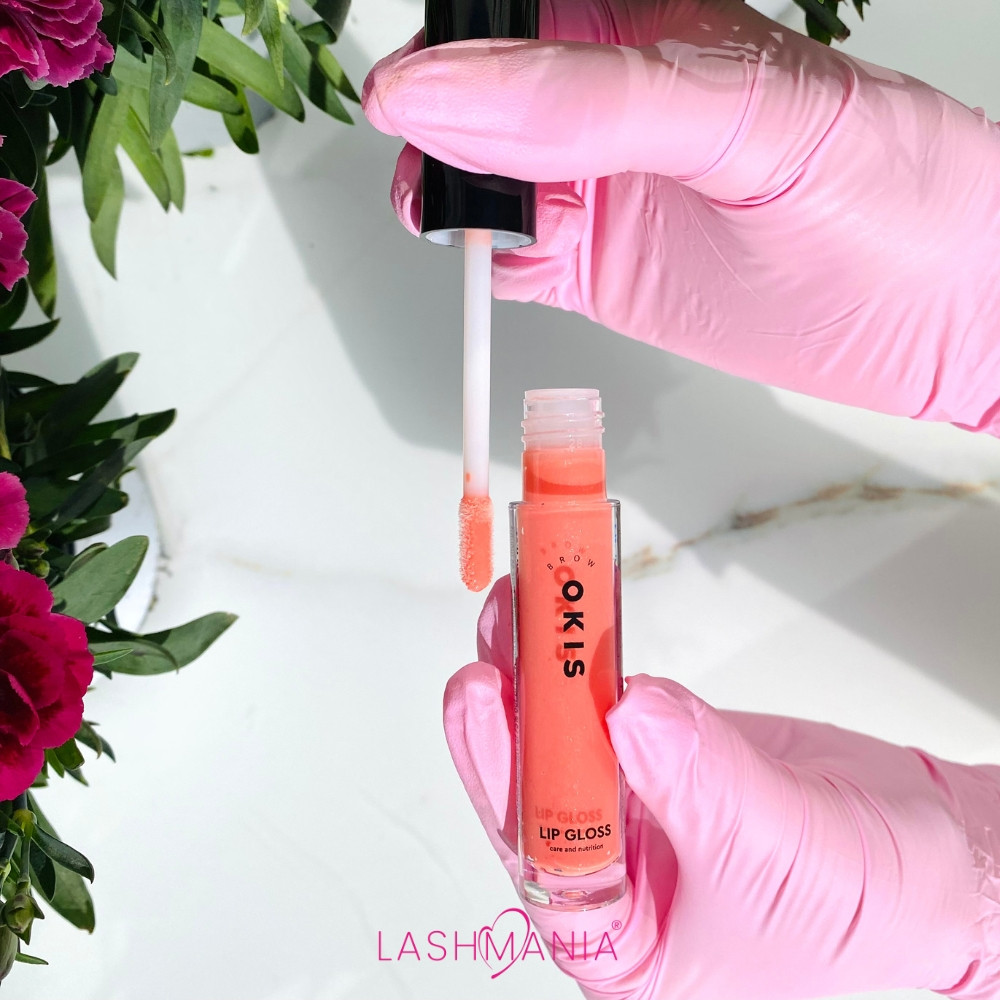 PEACH LIP GLOSS LIMITED EDITION OKIS BROW