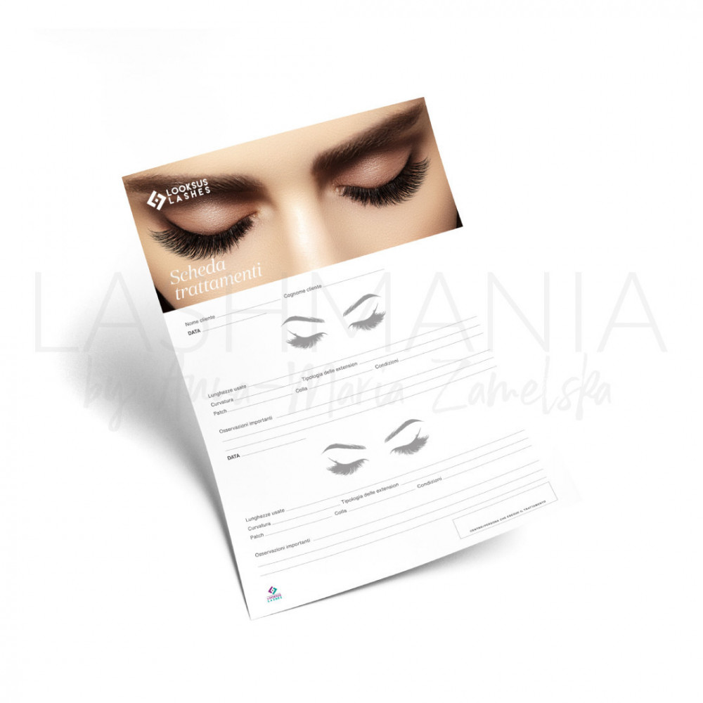 SCHEDA TRATTAMENTI EXTENSION CIGLIA LASHMANIA
